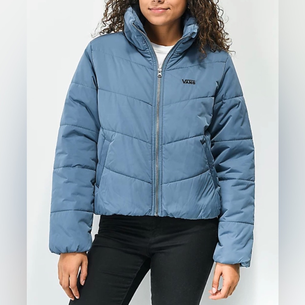 💌 blue {vans} puffer jacket